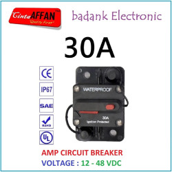 30A Thermal Circuit Breaker DC 12-48V 30A Solar Panel Surya Battery